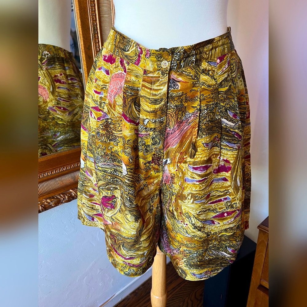 Vintage Silk Shorts Culottes